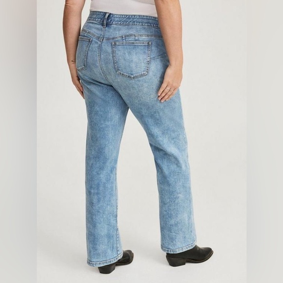 Torrid Bombshell Straight High-Rise Jeans Blue Acid Wash Size 20 - Picture 15 of 15